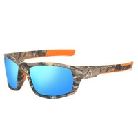 Lunettes de soleil tactiques polarisées UV400 à monture carrée camouflage unisexe pour le cyclisme et les activités de plein air, style transfrontalier Europe-Amérique