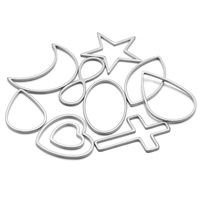 Boucles d'oreilles lune en acier inoxydable doré sous vide faisant des fournitures lunette boucle d'oreille breloques connecteurs pour bijoux à bricoler soi-même résultats en vrac