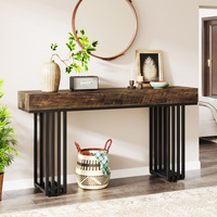 Table console en bois brun rétro au design antique moderne, style 2024, 140 cm, pour le salon