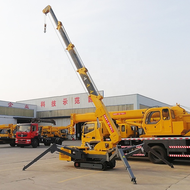 360 Degree Beta Portable 9.5m Mini Mobile 3 Tons Lifting Machinery Spider Crawler Crane