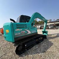 Excavatrice sur chenilles hydraulique Kobelco SK75 d'occasion, engin de terrassement lourd, machine de construction, excavatrice d'occasion à vendre