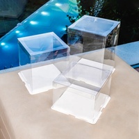 Boîte à gâteau transparente haute qualité personnalisée pour anniversaires avec design personnalisable et impression en relief
