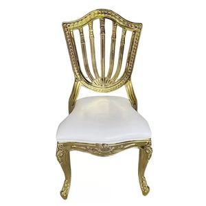 Sillas y Mesa de Comedor para Eventos de Hotel, Estilo Moderno y Lujoso, Venta al por Mayor, Acabado Dorado, Silla de Banquete de Acero Inoxidable para Bodas - Product Image 4