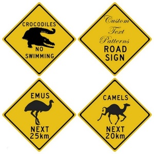 Bền Bán Buôn Tùy Chỉnh Mô Hình Biểu Tượng Hình Dạng Bền Phản Quang Nhôm Thép PVC Cảnh Báo Giao Thông Dấu Hiệu - Product Image 1