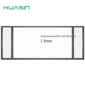 Huasin Bulk Hoge Kwaliteit Toronto Magazijn Aangepaste Thermische Onderbreking Dubbele Opening Ultra-Smal Verborgen Raam Aluminium - Product Image 3