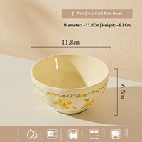 ESTICK Bol en porcelaine émaillée Vaisselle élégante et de grande valeur Bol à riz et à soupe compatible micro-ondes et lave-vaisselle