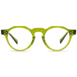 El nuevo marco de acetato de diseño irregular, gafas redondas multicolores opcionales con óptica para Miopía - Product Image 5