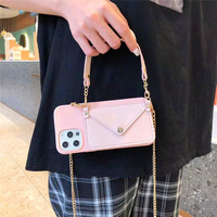 Pochette en cuir TPU de luxe, étui de téléphone pour Iphone 11 12 13 Pro Max 7 8 puls X XS XR