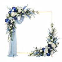 Arche de mariage dorée, support de toile de fond carré en métal pour cérémonie, fête, anniversaire, baby shower, anniversaire de mariage, arche de mariage