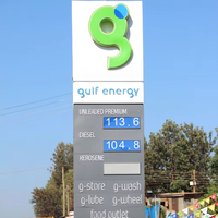 Service OEM, module LED étanche IP65, panneau d'affichage des prix de la station-service, signalisation lumineuse double face, panneau de pylône de station-service
