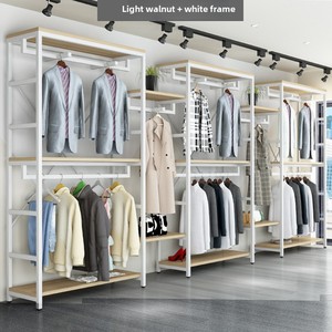 Présentoir de magasin de vêtements double couche pour hommes et femmes <span class=keywords><strong>Porte</strong></span>-manteau en fer simple pour la maison et la chambre à coucher avec verre pour la maison - Product Image 2