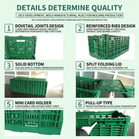 Caisse en plastique empilable et emboîtable HUADING 1000*400*340 mm en PP réutilisable pour entrepôt et logistique