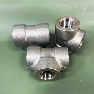 Raccord en T soudé à l'arc en acier inoxydable, fileté NPT, 14-114 mm, résistant à haute pression, réducteur pour connexion de pipeline - Product Image 1