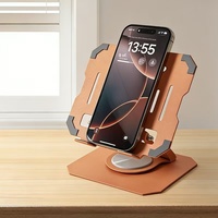 Support de téléphone et tablette rotatif à 360 degrés tout en métal, pliable, pour bureau, avec refroidissement, support paresseux, réglage multi-angles, modèle K6