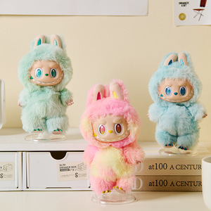 Labubu Auxiliary Support Transparent <b>Stand</b> For Blind Box Figurines <b>Desktop</b> Storage 3D Display Rack Neat Arrangement - Product Image 4