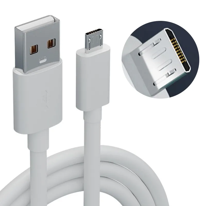 Kabel Data Usb Mikro Logo Kustom, Pengisi Daya Usb 3 Kaki 6 Kaki 10 Kaki Pengisian Cepat untuk Ponsel Android