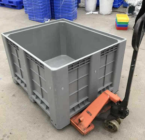 Grande boîte de palette en plastique pliable, de stockage en vrac, spécifications industrielles standard, empilable, robuste, pliable - Product Image 3