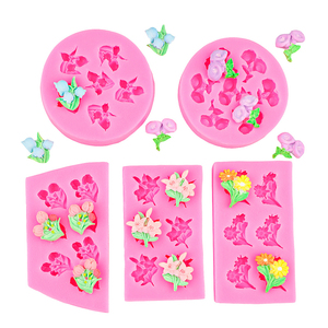 Daisy Plum Blossom Flower Leaves <span class=keywords><strong>Fondant</strong></span> Molde <span class=keywords><strong>de</strong></span> silicona DIY Sugar Craft Baking Cake Decoración Moldes <span class=keywords><strong>de</strong></span> arcilla - Product Image 2