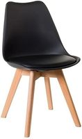 Chaise de salle à manger de bureau en plastique tulipe rembourrée sans bras en bois massif de style nordique