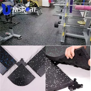 Unisport Fitness Gym Grijpende Rubber Tegel Gym Rubber Floor Rolls Indoor Vloeren Mat