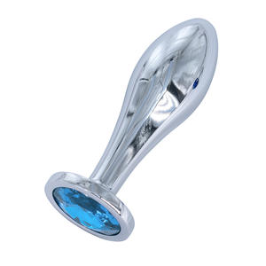 Set di 3 Pezzi S M L Grande Nuovo Plug Anale Rotondo a Goccia d'Acqua in Metallo Plug Anale in Acciaio Inossidabile con Pietra Giocattolo Sessuale - Product Image 6