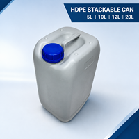 Seaux en plastique HDPE empilables de 5/10/12/20 litres avec bouchon à vis, sérigraphiés, pour le stockage de liquides, consommables IVD, usage biochimique