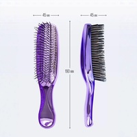 Nouvelle Brosse de Massage et Nettoyage du Cuir Chevelu Zeus-style pour E-commerce Transfrontalier, avec Manche Rectangulaire en Polypropylène Électroplaqué, pour Cheveux Secs