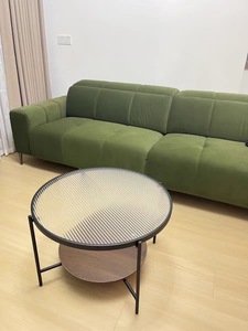 Moderne Woonkamer Meubels 2 Lagen Zwart Metalen Midden Ronde Salontafel Gespiegeld Helder Glas Top Salontafel - Product Image 3