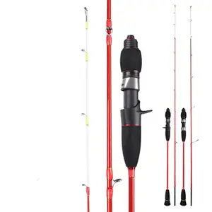 Byloo 1.98m Two sections Handcrafted Kinking Solid Fiberglass Overhead Jigging Rod Fishing Rod