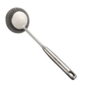 Stainless Steel Pot Scrubber 34cm Long Handle Steel Wire Brush For Kitchen Cleaning Heavy Duty Dishwashing Tool - Product Image 2