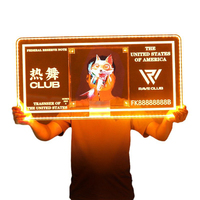 3D Night Club LED Dollar Bill Messages Board Sign Interior/Exterior VIP Service Presenter para exhibición de licor y publicidad de LOGOTIPO