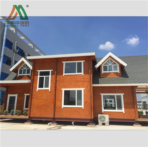 88 sqm 1 living room 2 bed rooms small wooden house SPF assembled prefab log house log cabin