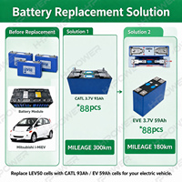 Batterie lithium-ion prismatique NMC de remplacement HHpower 3.7v 93ah NCM Cell 5C à décharge rapide CATL 93AH LEV50 pour voiture électrique
