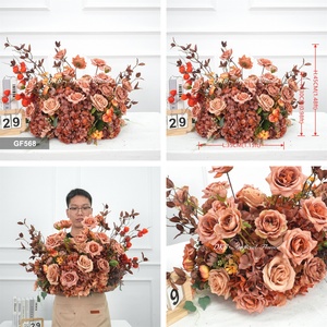 Arreglo floral de seda con tacto real para pasillo de boda, decoración de fondo para eventos. - Product Image 2