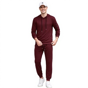 Conjunto Deportivo Personalizado para Hombre 2026, 500g, Algodón, Lavado Ácido, Tela Elástica, Dos Piezas, Sudadera con Capucha y Pantalones Deportivos, Informal, Atlético - Product Image 1