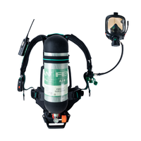FENAN NOUVEAU Masque de communication intégré SCBA pour pompiers, affichage de la pression HUD, cadre arrière réglable, plaque dorsale avec feu arrière de sécurité