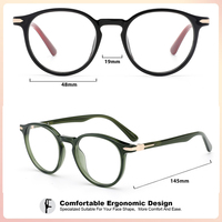Lunettes de prescription optiques à monture transparente rétro ultra-légères Lunettes d'ordinateur en acétate pour hommes et femmes