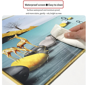 Đồng hồ treo tường trang trí tranh sứ pha lê phong cảnh núi HD dành cho trang trí nhà cửa - Product Image 5