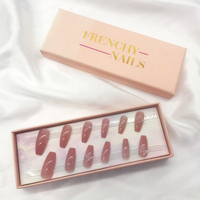 Cajas de uñas postizas personalizadas, embalaje de uñas postizas con logotipo