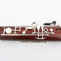 FBN-300 C Basson en Clé de Do Majeur en Érable, Vernis Acajou, Clés à Rouleaux Argentées, Semi-Professionnel, pour Orchestre et Étudiant, Instrument à Vent en Bois