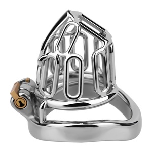 Jaula para Pene de Acero Inoxidable FRRK 304, Dispositivo de Castidad Masculina, Candado Metálico para Pene, Jaula para Pene BDSM, Jaula de Castidad para Hombres - Product Image 4