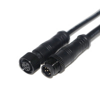 Câble Connecteur Étanche M12 IP67 2, 3, 4, 5, 6 Broches Mâle/Femelle avec Pigtail pour Adaptateur d'Alimentation LED et Éclairage Extérieur