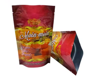 Sacs en plastique PET personnalisés de qualité alimentaire avec fenêtre de présentation, doublure en aluminium, fermeture éclair et poignée pour l'emballage des fruits secs