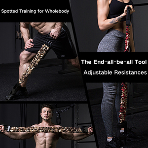 Innstar Bandes de résistance en latex naturel Extenseur de poitrine Tube de bande de résistance de forme physique avec bandes de résistance réglables à 3 cordes - Product Image 5