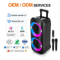 Système de haut-parleurs karaoké double mode 5.0 avec lumières LED RGB et prise en charge du microphone sans fil Modèle 10202