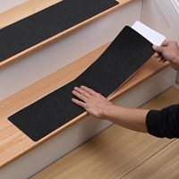 Marches d'escalier antidérapantes réutilisables en caoutchouc PVC double face autocollantes pour marches en bois, enfants, personnes âgées et animaux domestiques