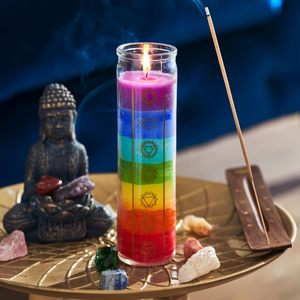 Bougie de prière en cire de paraffine arc-en-ciel pour une dévotion <span class=keywords><strong>fervente</strong></span> Occasion de Pâques Réflexion spirituelle - Product Image 5