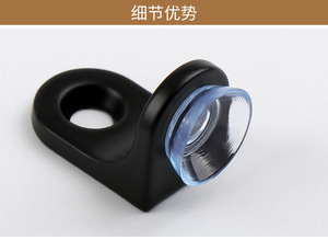 Soporte de Ventosa de Aleación de Zinc para Muebles, Soporte de Vidrio con Borde Redondeado para Partición de Gabinete, Duradero e Impermeable - Product Image 2