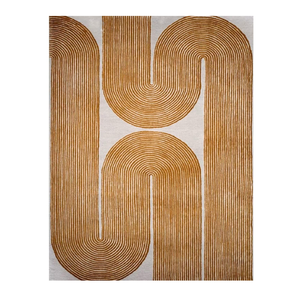 Tapis en laine touffeté à la main de style haut-bas Design persan moderne pour une utilisation à la maison Tapis élégant pour manger Vivre Inde Origine - Product Image 2