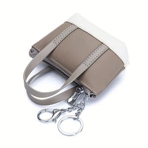 Lychee Texture <b>Mini</b> Handbag Coin Purse, Cute Leather Key Pouch for <b>Lipstick</b> & Keys - Product Image 2